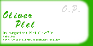 oliver plel business card